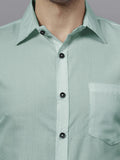 Navkanj Men's Slim Fit Spread Collar Beige Color Cotton Blend Formal Shirt