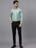Navkanj Men's Slim Fit Spread Collar Beige Color Cotton Blend Formal Shirt