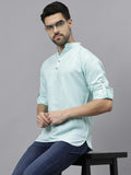 Navkanj Men's Slim Fit Full Sleeve Cotton Blend Short Kurta