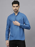 Navkanj Men's Slim Fit Full Sleeve Cotton Blend Short Kurta