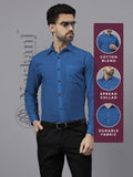 Navkanj Men's Slim Fit Spread Collar Beige Color Cotton Blend Formal Shirt