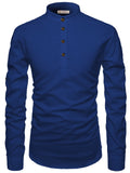 Navkanj Men's Slim Fit Full Sleeve Cotton Beige Color Short Kurta