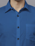 Navkanj Men's Slim Fit Spread Collar Beige Color Cotton Blend Formal Shirt