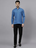 Navkanj Men's Slim Fit Full Sleeve Cotton Blend Short Kurta