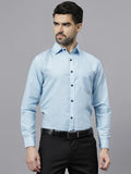 Navkanj Men's Slim Fit Spread Collar Beige Color Cotton Blend Formal Shirt