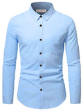 Navkanj Men's Slim Fit Spread Collar Beige Color Cotton Formal Shirt