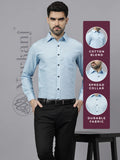 Navkanj Men's Slim Fit Spread Collar Beige Color Cotton Blend Formal Shirt
