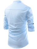 Navkanj Men's Slim Fit Full Sleeve Cotton Beige Color Short Kurta