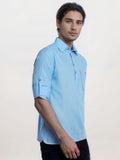 Navkanj Men's Slim Fit Spread Collar Cotton Black Color Short Kurta
