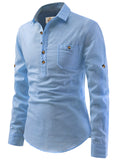 Navkanj Men's Slim Fit Spread Collar Cotton Beige Color Short Kurta