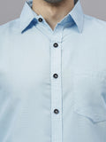 Navkanj Men's Slim Fit Spread Collar Beige Color Cotton Blend Formal Shirt