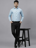 Navkanj Men's Slim Fit Spread Collar Beige Color Cotton Blend Formal Shirt