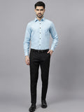 Navkanj Men's Slim Fit Spread Collar Beige Color Cotton Blend Formal Shirt