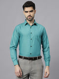 Navkanj Men's Slim Fit Spread Collar Beige Color Cotton Blend Formal Shirt