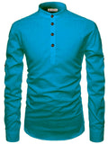 Navkanj Men's Slim Fit Full Sleeve Cotton Beige Color Short Kurta