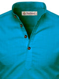 Navkanj Men's Slim Fit Full Sleeve Cotton Beige Color Short Kurta