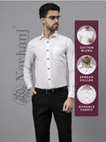 Navkanj Men's Slim Fit Spread Collar Beige Color Cotton Blend Formal Shirt