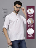 Navkanj Men's Slim Fit Full Sleeve Cotton Blend Short Kurta