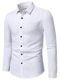 Navkanj Men's Slim Fit Spread Collar Beige Color Cotton Formal Shirt