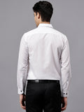 Navkanj Men's Slim Fit Spread Collar Beige Color Cotton Blend Formal Shirt
