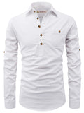 Navkanj Men's Slim Fit Spread Collar Cotton Beige Color Short Kurta