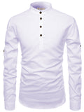 Navkanj Men's Slim Fit Full Sleeve Cotton Beige Color Short Kurta
