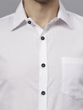 Navkanj Men's Slim Fit Spread Collar Beige Color Cotton Blend Formal Shirt