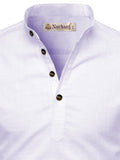 Navkanj Men's Slim Fit Full Sleeve Cotton Beige Color Short Kurta