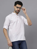 Navkanj Men's Slim Fit Full Sleeve Cotton Blend Short Kurta
