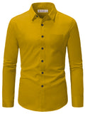Navkanj Men's Slim Fit Spread Collar Beige Color Cotton Formal Shirt