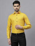 Navkanj Men's Slim Fit Spread Collar Beige Color Cotton Blend Formal Shirt