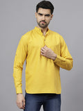 Navkanj Men's Slim Fit Full Sleeve Cotton Blend Short Kurta