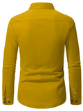 Navkanj Men's Slim Fit Spread Collar Beige Color Cotton Formal Shirt