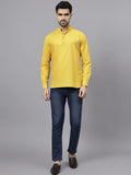 Navkanj Men's Slim Fit Full Sleeve Cotton Blend Short Kurta
