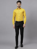 Navkanj Men's Slim Fit Spread Collar Beige Color Cotton Blend Formal Shirt