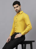 Navkanj Men's Slim Fit Spread Collar Beige Color Cotton Blend Formal Shirt