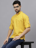 Navkanj Men's Slim Fit Full Sleeve Cotton Blend Short Kurta